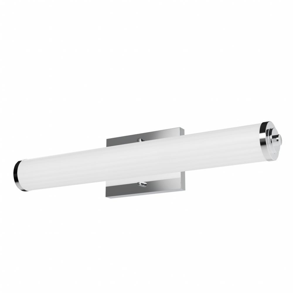 Hunter Holly Grove Chrome with Cased White Glass 2 Light Bathroom Vanity Wall Light Fixture