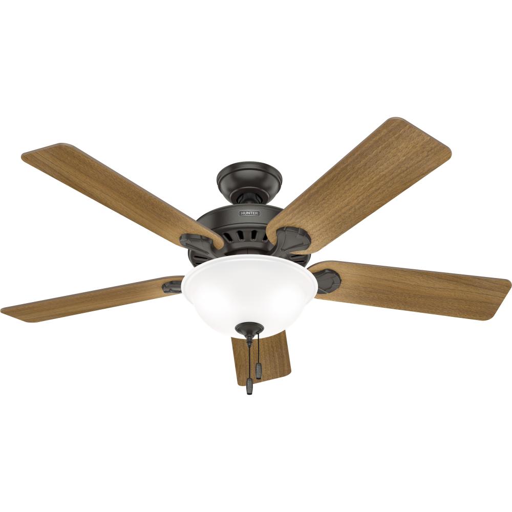 Hunter 52 inch Pro's Best Noble Bronze Ceiling Fan with LED Light Kit and Pull Chain