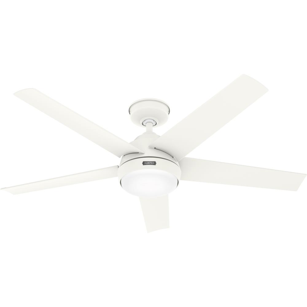 Hunter 52 Inch Skyflow Matte White Weathermax Indoor / Outdoor Ceiling Fan With Led Light Kit