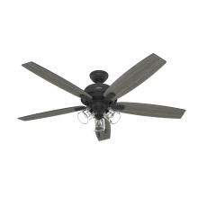 Hunter 51614 - Hunter 60 inch Dondra Matte Black Ceiling Fan with LED Light Kit and Pull Chain