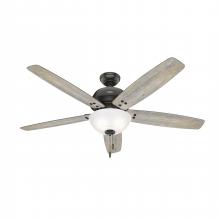 Hunter 52399 - Hunter 60 inch Reveille Noble Bronze Ceiling Fan with LED Light Kit and Pull Chain