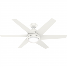 Hunter 50977 - Hunter 52 inch Sotto Fresh White Ceiling Fan with LED Light Kit and Handheld Remote