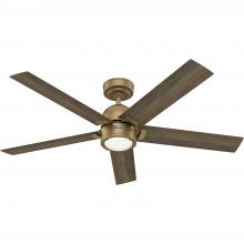 Hunter 52849 - Hunter 52 inch Erling ENERGY STAR® Luxe Gold Ceiling Fan with LED Light Kit and Handheld Remote