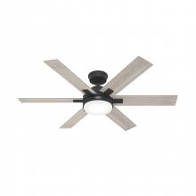 Hunter 51879 - Hunter 52 inch Georgetown HunterExpress Matte Black Ceiling Fan with LED LT Kit and Handheld Remote