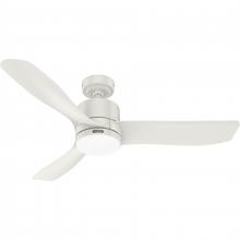 Hunter 52966 - Hunter 52 inch Bolsa Fresh White Ceiling Fan with LED Light Kit and Handheld Remote