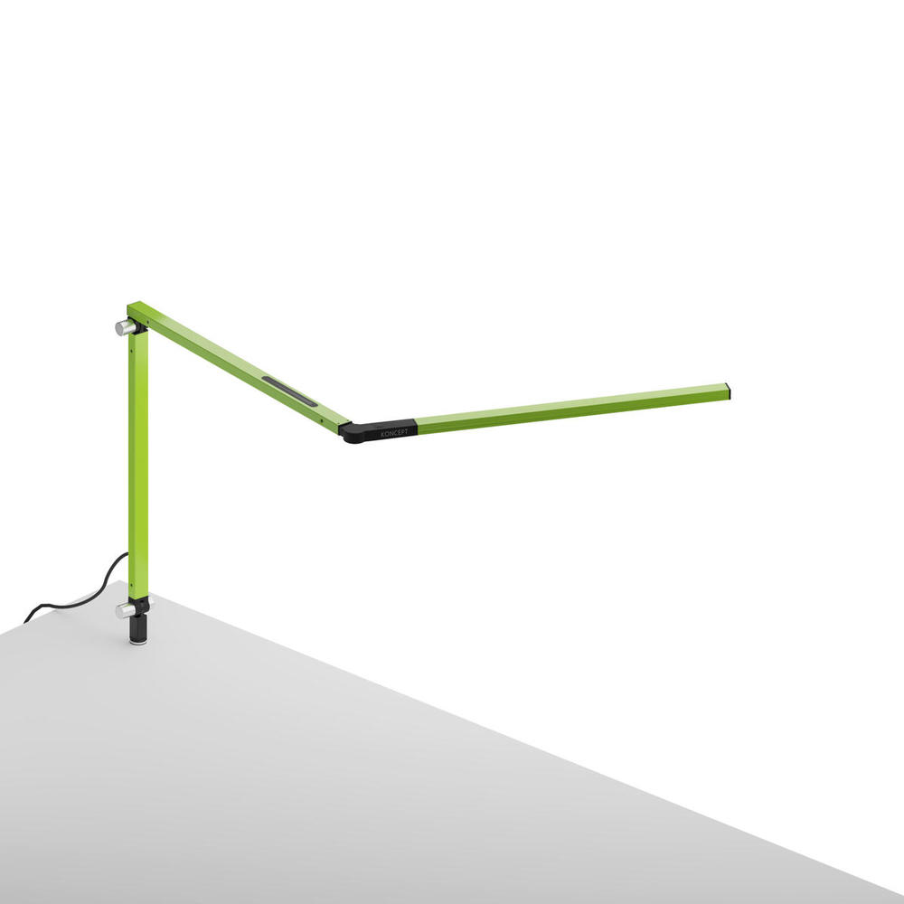 Z-Bar mini Desk Lamp with through-table mount (Warm Light; Green)