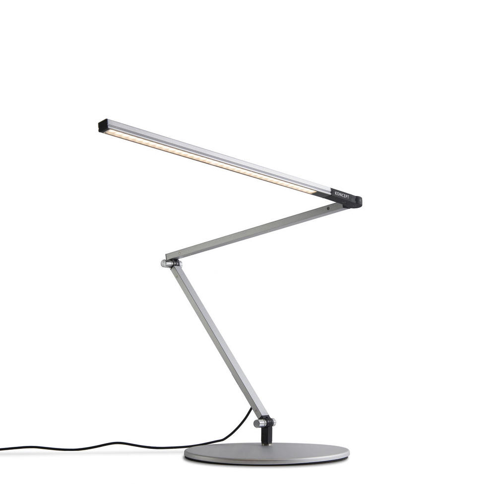 Z-Bar slim Desk Lamp with base (Cool Light; Silver)