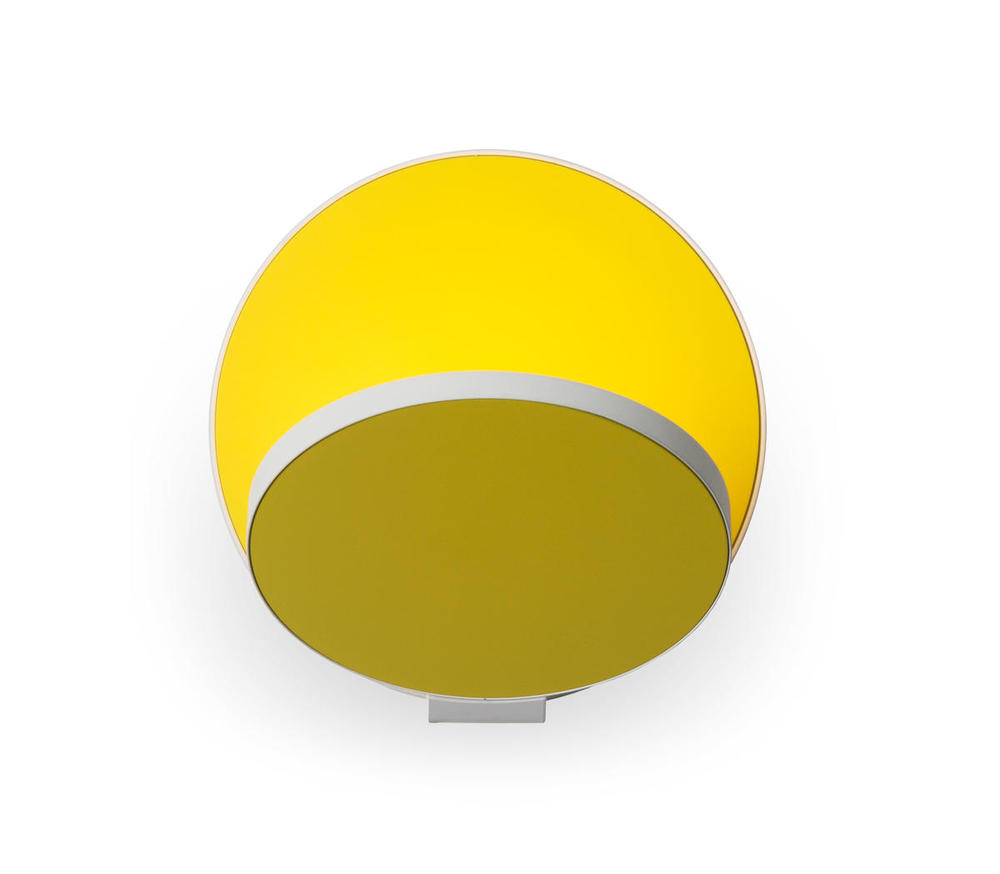 Gravy Wall Sconce - Matte White Body, Matte Yellow plates - Hardwire