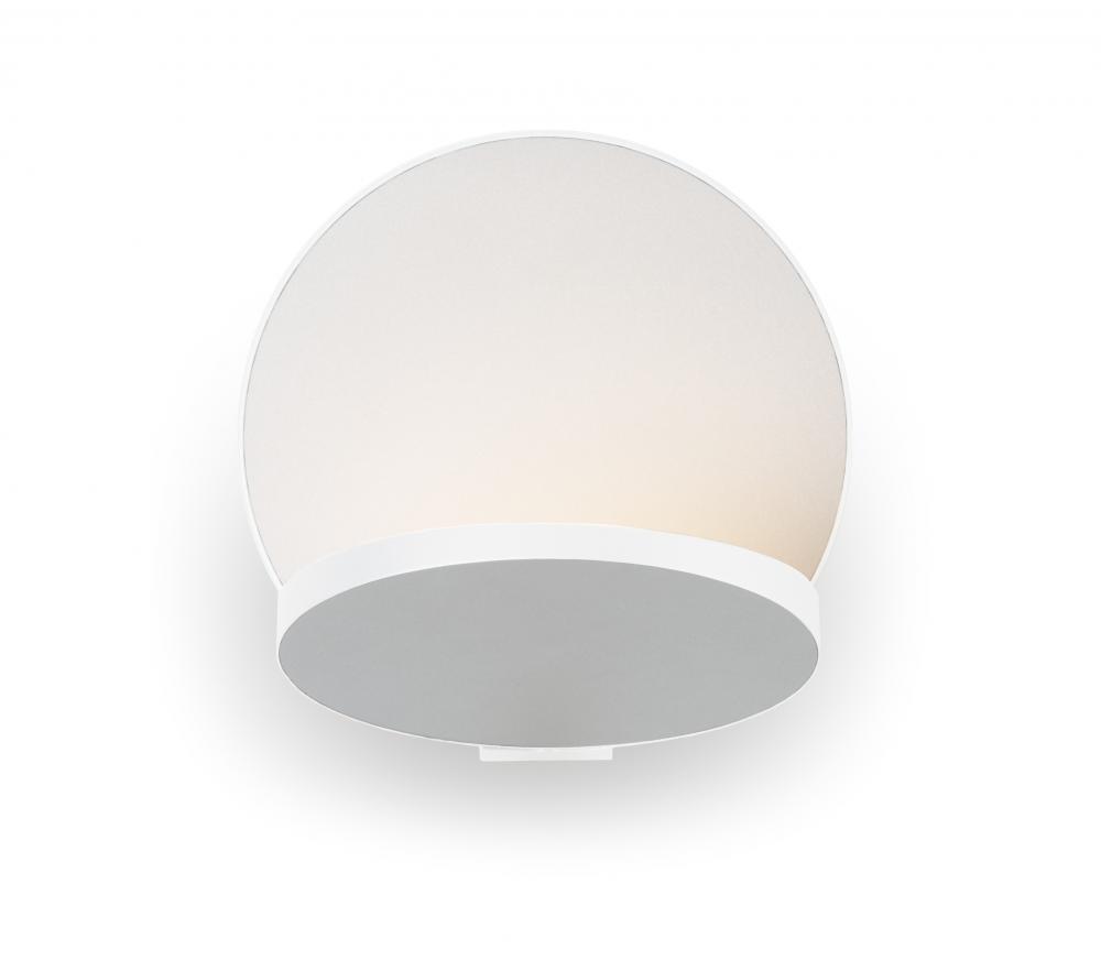 Gravy Wall Sconce - Matte White Body, Silver plates - Hardwire