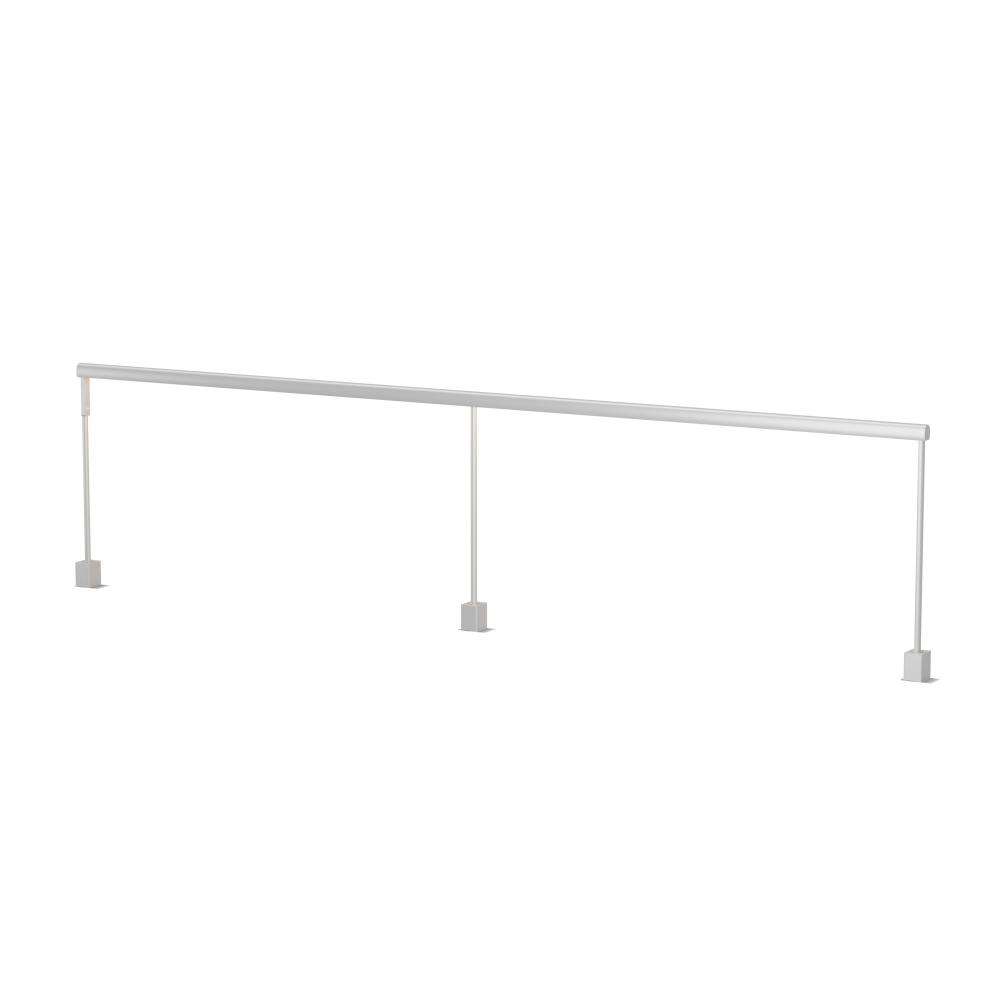 Sobre 2 x 46" Desk Clamp Mounted with Occupancy Sensor and Dimmer Control (Warm Light; Silver)