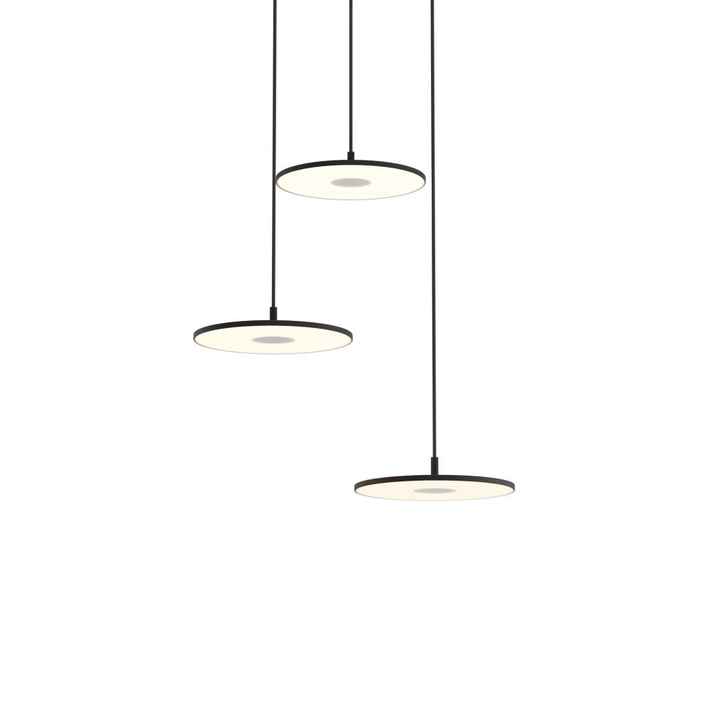 Yurei Circular 3 Pendant Lamp (Matte Black) (no lamp shade)