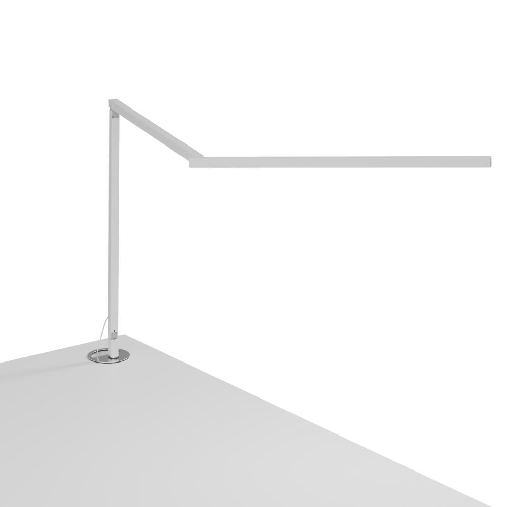 Z-Bar Desk Lamp Gen 4 (Warm Light; Matte White) with Grommet Mount