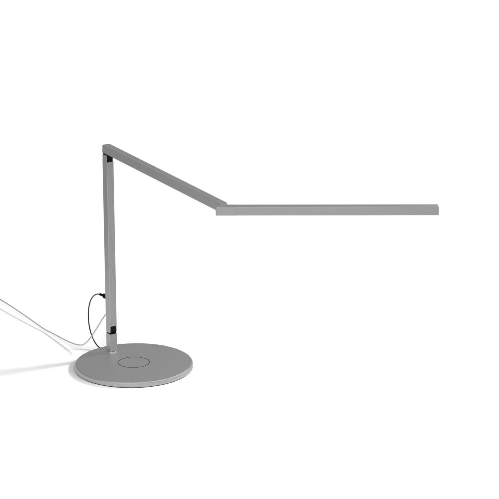 Z-Bar Mini PRO LED Desk Lamp Gen 4 (Silver) with Wireless Charging Base