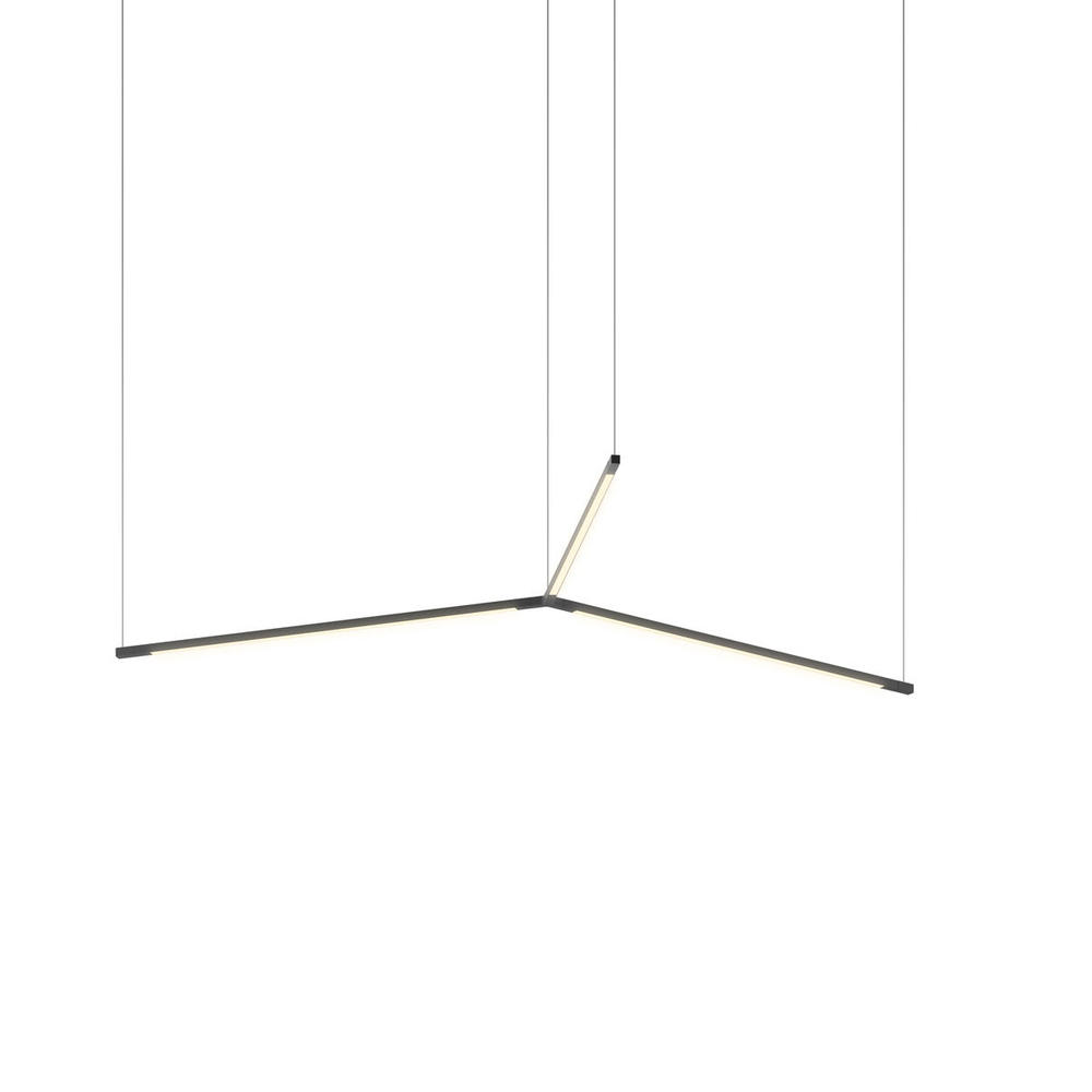 Z-Bar Pendant Medium Trio, Matte Black (24" light bars)