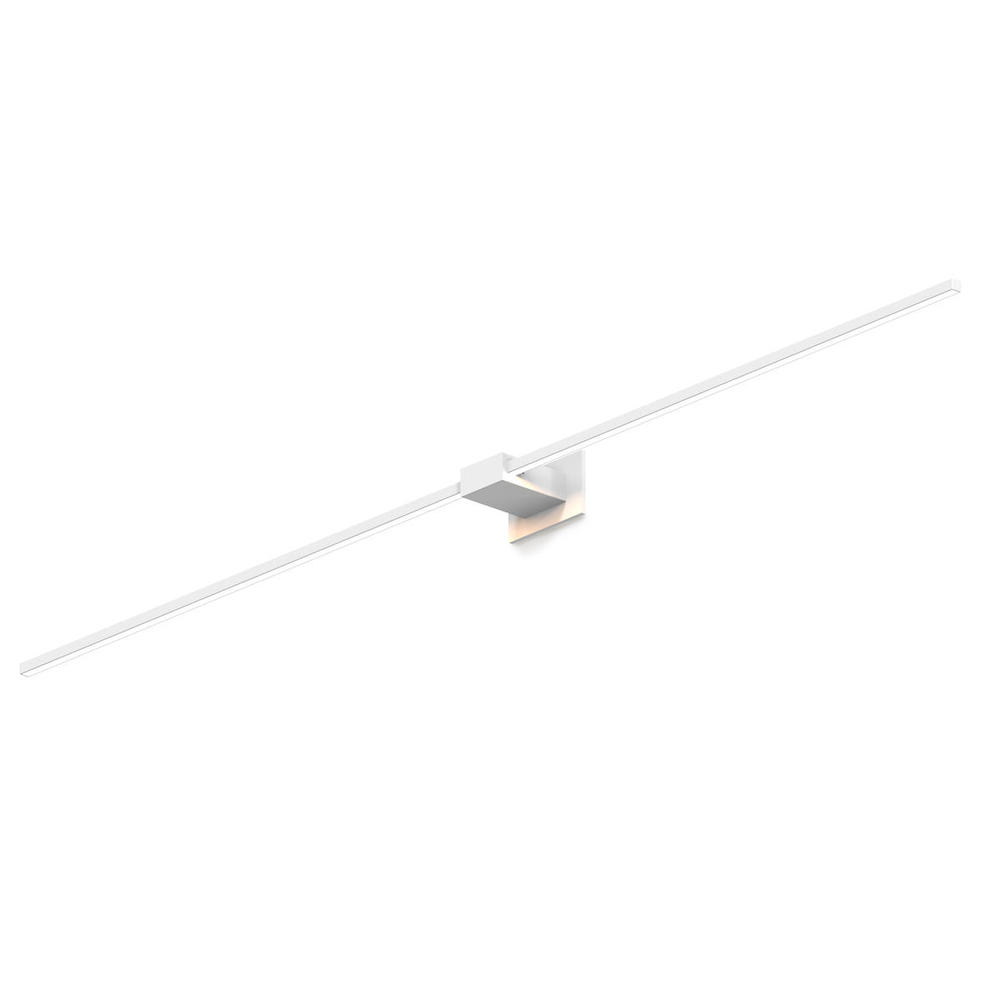 Z-Bar Wall Sconce, Soft Warm, Matte White, 60," Center Mount