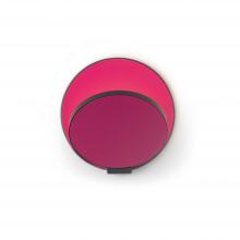 Koncept Inc GRW-S-MBK-MHP-PI - Gravy Wall Sconce - Metallic Black body, Matte Hot Pink plates - Plug-in