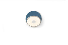 Koncept Inc GRW-S-SIL-AZF-HW - Gravy Wall Sconce - Silver body, Azure (Felt) plates - Hardwire