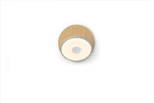 Koncept Inc GRW-S-SIL-WOK-HW - Gravy Wall Sconce - Silver body, White Oak plates - Hardwire