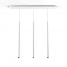 Koncept Inc CMP-L3-S-36-MWT+GDGY9 - Combi Pendant 36" Linear 3 Combo Matte White with Matte White Canopy