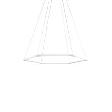 Koncept Inc ZBP-16-H-SW-MWT-CNP - Z-Bar Pendant Small Honeycomb, Soft Warm, Matte White, 36" x 32"