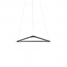 Koncept Inc ZBP-16-T-SW-MTB-CNP - Z-Bar Pendant Small Triangle, Soft Warm, Matte Black, 18" x 16"