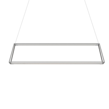 Koncept Inc ZBP-54-RR-SW-SIL-CNP - Z-Bar Pendant Rise Large Rectangle, Soft Warm, Silver, 56" x 14" x 12"