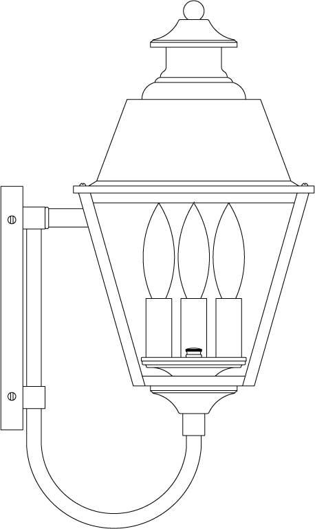 8" inverness wall mount with metal roof