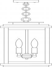 Arroyo Craftsman BOH-8AE-BZ - 8" Bournemouth Pendant