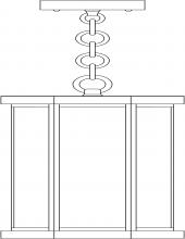 Arroyo Craftsman LYH-7FL-BK - 7" Lyon Pendant