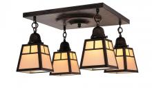 Arroyo Craftsman ACM-4ECR-MB - a-line shade 4 light ceiling mount without overlay (empty)