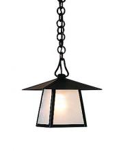 Arroyo Craftsman CH-8TGW-AB - 8" carmel pendant with t-bar overlay