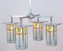 Arroyo Craftsman FCH-9L/4G-P - 9" franklin long body 4 light chandelier