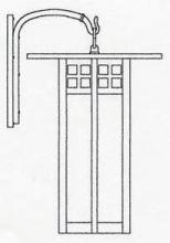 Arroyo Craftsman GB-18LM-BK - 18" glasgow long body wall mount