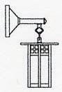 Arroyo Craftsman GB-6LSARM-BZ - 6" glasgow long body wall mount with straight arm