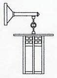 Arroyo Craftsman GB-9SAWO-BK - 9" glasgow wall mount with straight arm