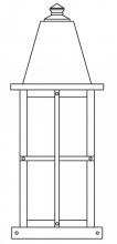 Arroyo Craftsman HC-8LRM-BZ - 8" hartford long body column mount