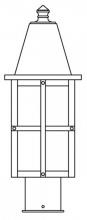 Arroyo Craftsman HP-6OF-BZ - 6" hartford  post mount