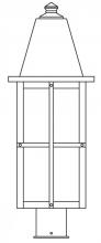 Arroyo Craftsman HP-8LWO-P - 8" hartford long body post mount