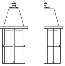 Arroyo Craftsman HW-6F-BZ - 6" hartford flush wall mount