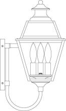 Arroyo Craftsman INB-8GRCLR-S - 8" inverness wall mount with glass roof