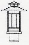 Arroyo Craftsman KP-9GW-P - 9" kennebec post mount