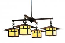 Arroyo Craftsman MCH-12/4ERM-VP - 12" monterey 4 light chandelier without overlay (empty)