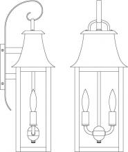 Arroyo Craftsman ORB-8CS-AC - 8" orpington wall mount