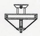 Arroyo Craftsman PIH-12WO-BZ - 12" prairie inverted ceiling mount