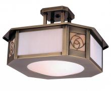 Arroyo Craftsman SCCM-15AM-P - 15" saint clair inverted semi-flush ceiling mount