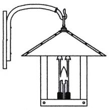 Arroyo Craftsman TRB-16ARWO-RC - 16" timber ridge wall bracket with arrow filigree