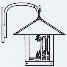 Arroyo Craftsman TRB-16DRWO-P - 16" timber ridge wall bracket with deer filigree