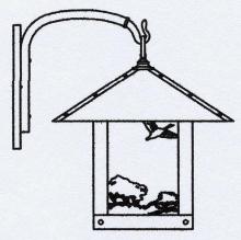 Arroyo Craftsman TRB-16GSOF-RC - 16" timber ridge wall bracket with goose filigree