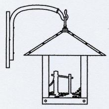 Arroyo Craftsman TRB-16HSM-BK - 16" timber ridge wall bracket with horse filigree