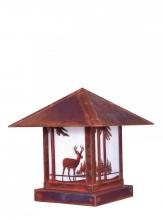 Arroyo Craftsman TRC-12DROF-BZ - 12" timber ridge column mount with deer filigree